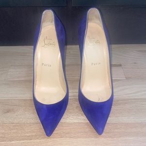 LIKE NEW Christian Louboutin Pigalle Follies Veau Velours-100 (Size 37